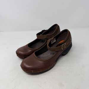 Merrell Coffee Brown Leather Suede Mary Jane Shoes Size 7 Gorpcore Granola